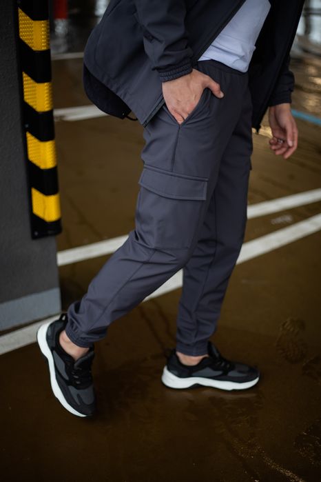 Міський сірий чоловічий костюм soft shell Intruder куртка та штани