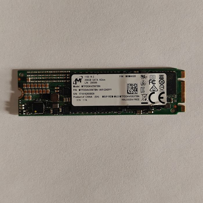 SSD Micron 1100 256Gb M.2 SATA (MTFDDAV256TBN)