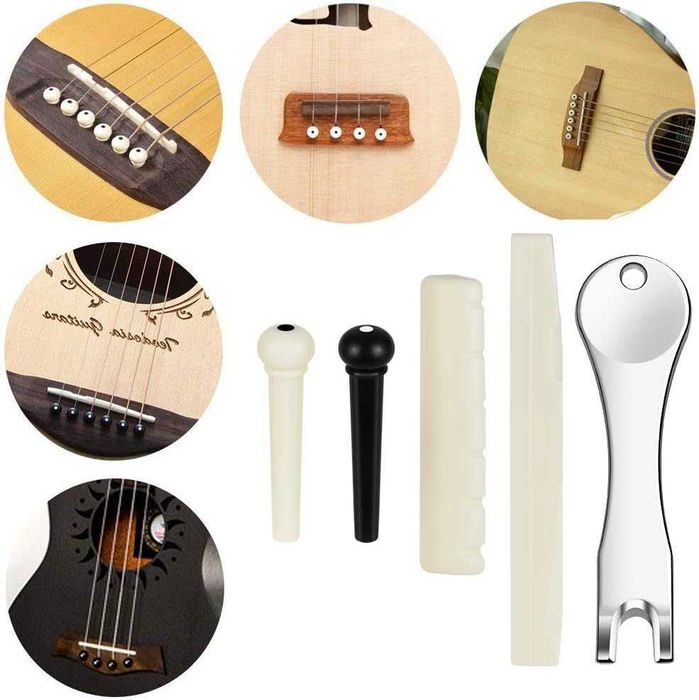 Pinos e ponte para guitarra - NOVO - PORTES GRÁTIS