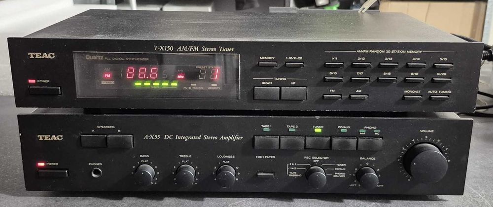 Wieża: wzmacniacz TEAC A-X55 i tuner TEAC T-X150 sprawne.