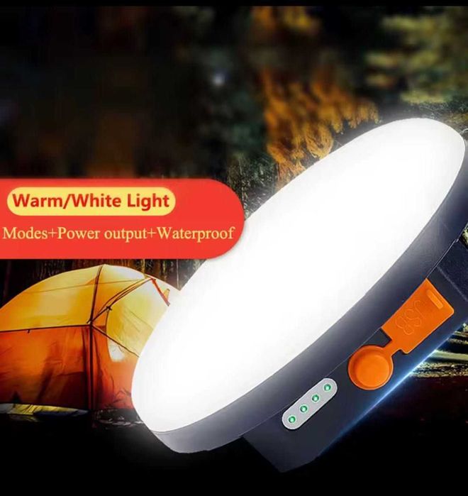 Кемпінг Led ліхтар з акумулятором 30W 9900 mAh. Блекаут лампа MOS-14