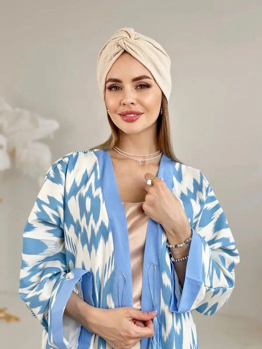 Czapka Turban Muślinowy z bawełny organicznej onkologiczny