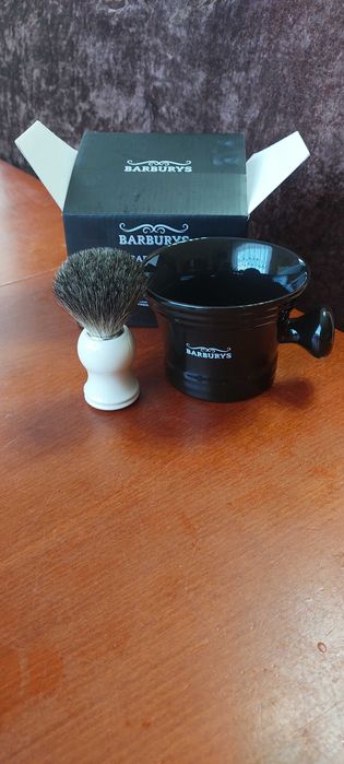 zestaw do golenia pędzel i porcelanowa miseczka #Barber# maszynka NOWE