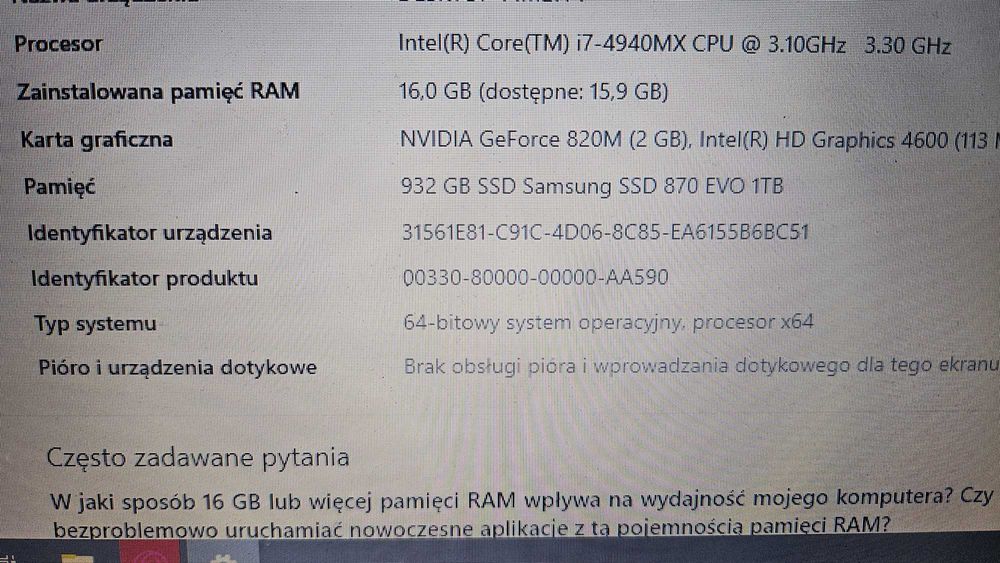 Procesor i7 4940MX i7-4940MX Extreme Edition