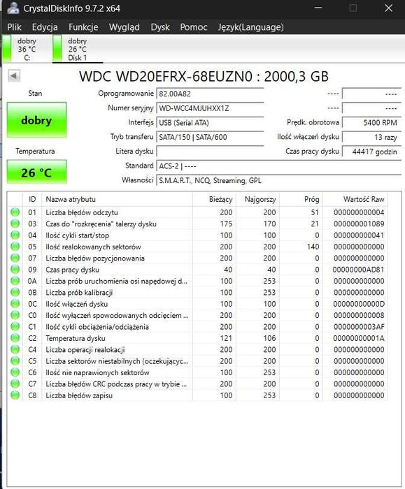 Dysk twardy WDc Red 2TB NasWare3.0