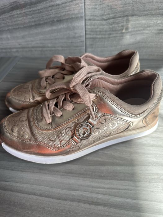 GUESS złote adidasy 37,5 buty sportowe