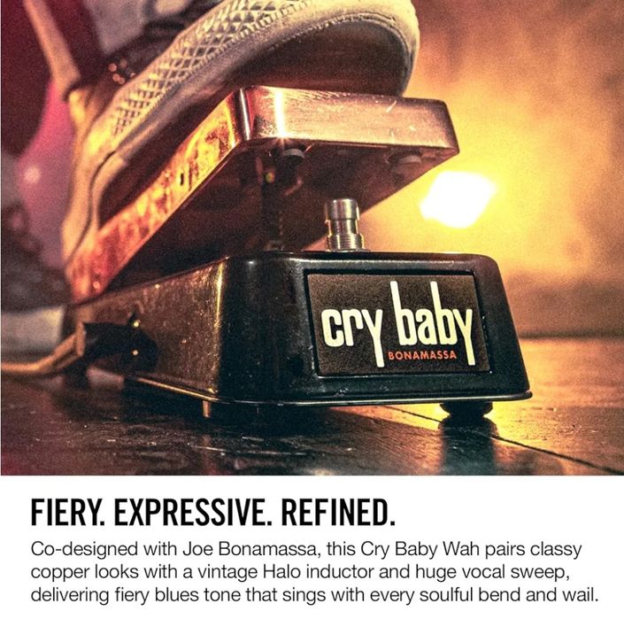 Pedal wha Jim Dunlop, cry baby. Assin joe bonamassa