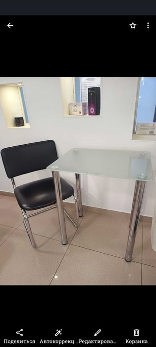 Стол стеклянный 4шт б/у