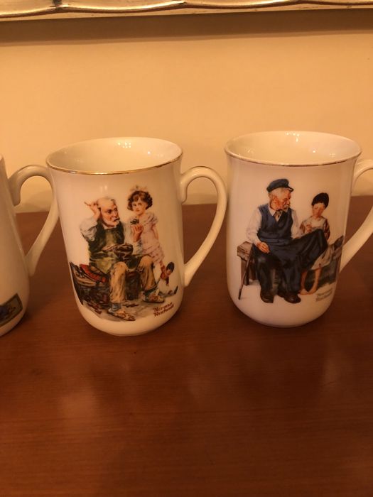 Lote 7 chávenas de coleção Norman Rockwell