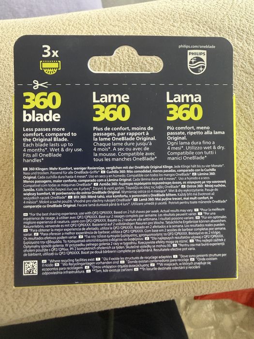 3 Recargas one blade 360 originais