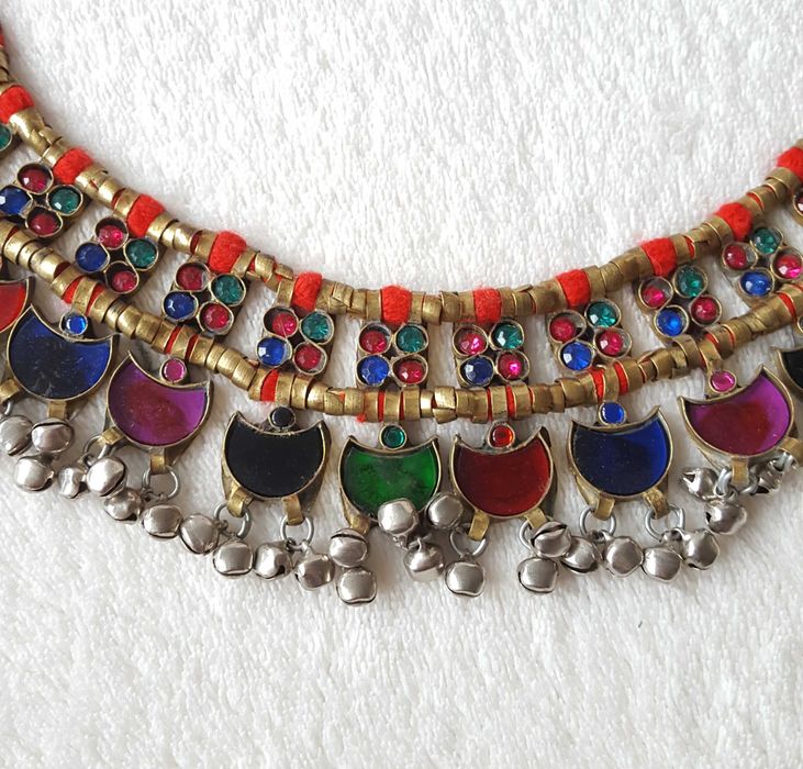 Orientalny naszyjnik afgański boho etno bohemian hippie tribal kolia