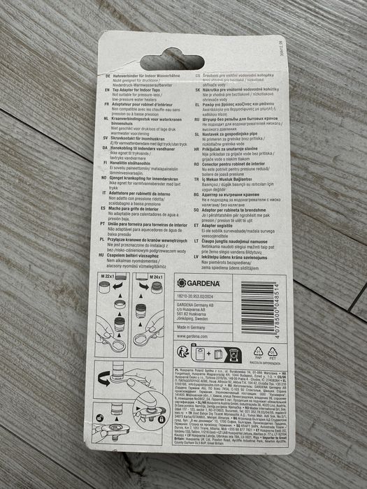 Gardena Przyłącze kranowe do kranów wewnętrznych. Nowe! Basen, jacuzzi