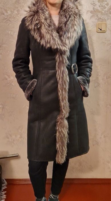 Дублянка з натуральної замши та овчини