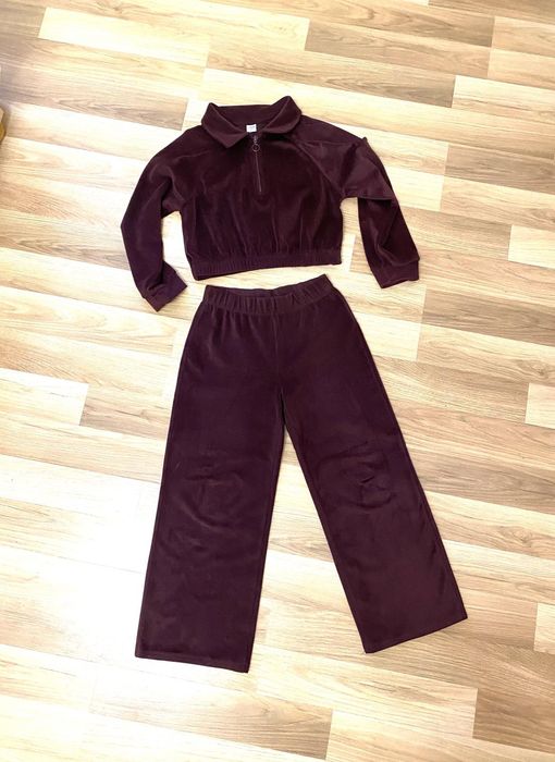 Костюм велюровий бордо дівчинці 9-11 років LCWikiki