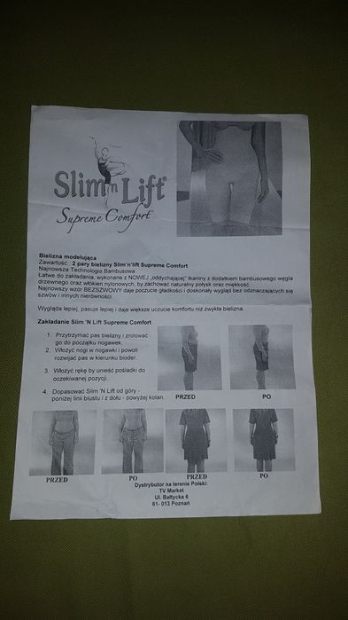 bielizna modelująca Slim N Lift Supreme Comfort rozm. S