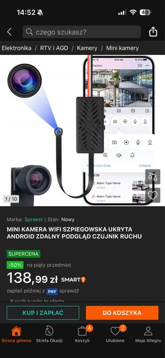 Mini kamera wifi