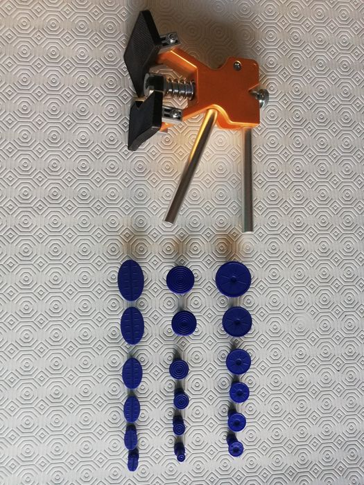 Ferramenta tira mossas em chapa pintada + 18 peças plásticas