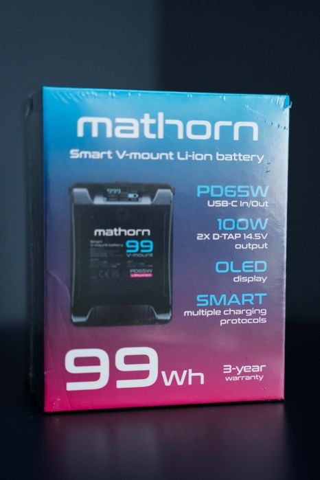 Akumulator Mathorn MB-V99 Smart OLED V-mount 99Wh