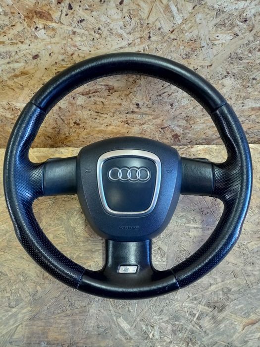 Audi A3 8P A4 B7 A6 C6 kierownica skóra s-line łopatki air bag