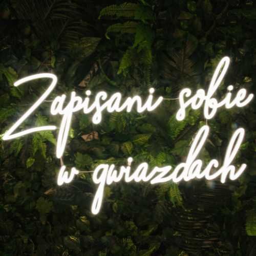 Neon ledon napis - Zapisani sobie w gwiazdach na ślub dekoracja ślubna