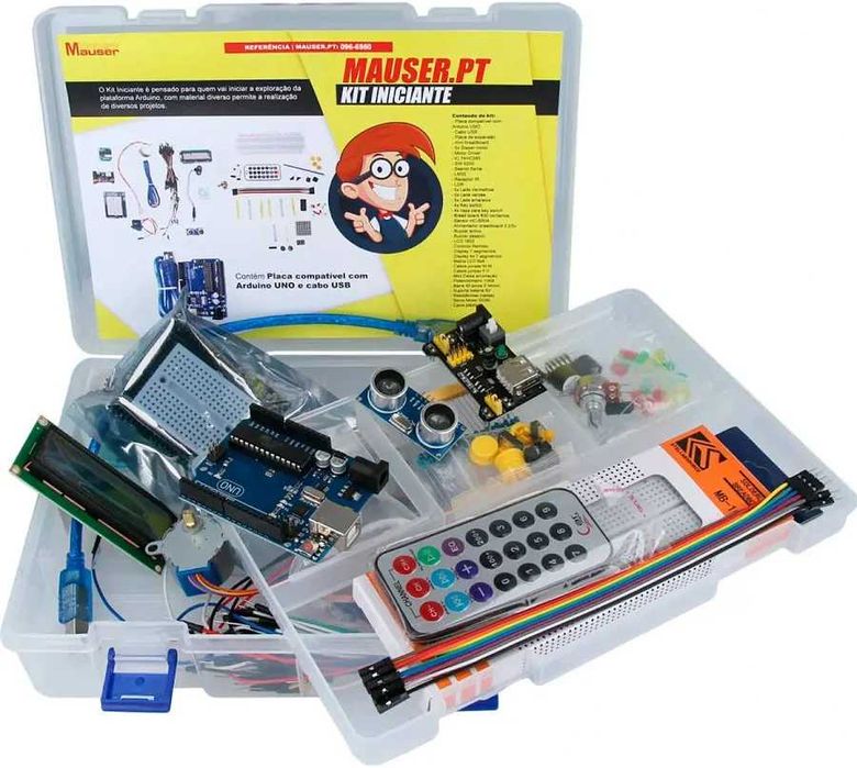 Kit de desenvolvimento e iniciação Arduino. UNO Rev3 Compatível