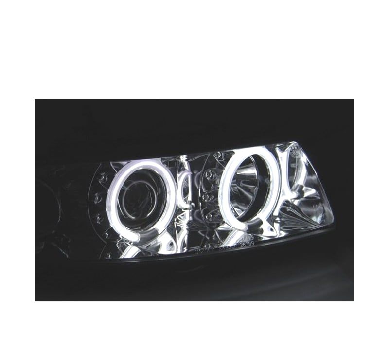FARÓIS SEAT LEON TOLEDO 99-04 ANGEL EYES CCFL LUZ DIURNA