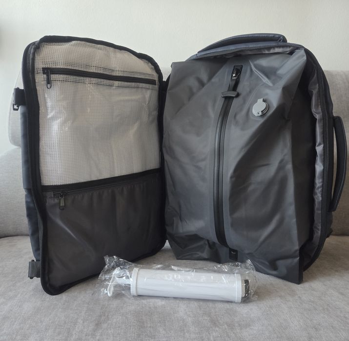Mochila tech expansão com sistema vácuo