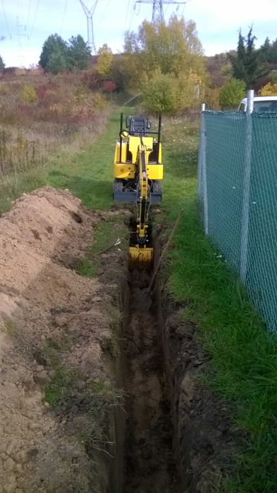 usługi minikoparką, kostka brukowa, budowa i utrzymanie stawów itp.