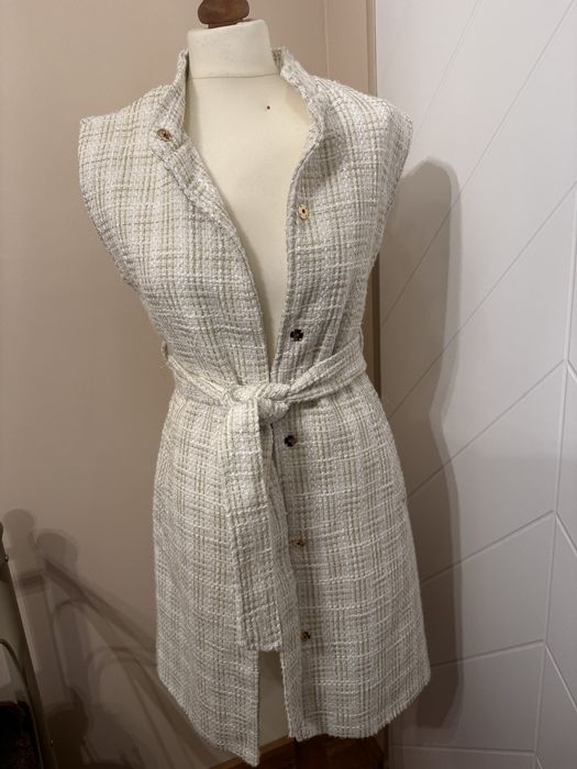 Kamizelka sukienką Monnari s/m biała elegancka