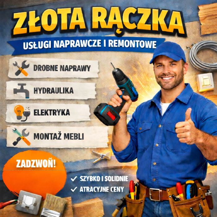 ZŁOTA RĄCZKA na godziny |Naprawy, elektryka| - Szybko i Solidnie!