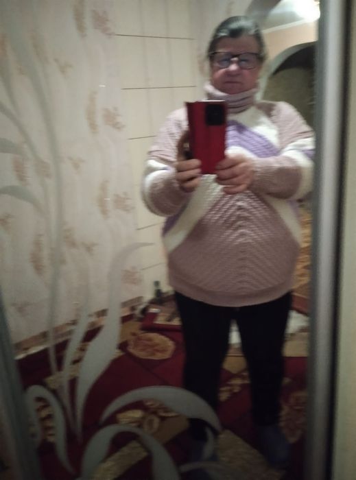 Вязанный свитер до ОГ 125см