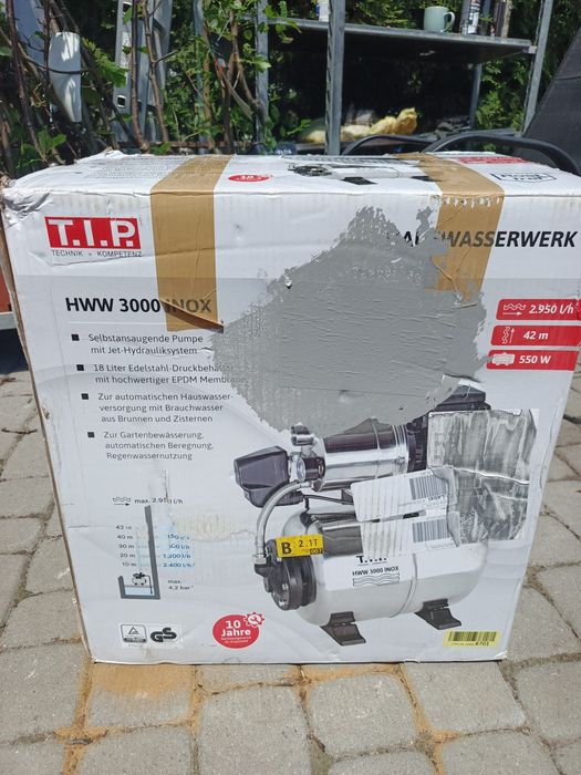 Hydrofor pompa wody HWW 3000 INOX
