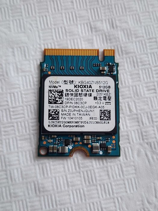 SSD NVMe 512GB Kioxia Surface Pro 7+ 8 X Laptop Steam 2230