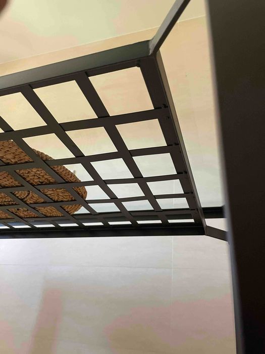 Conjunto de mesa de refeição retangular e 4 cadeiras