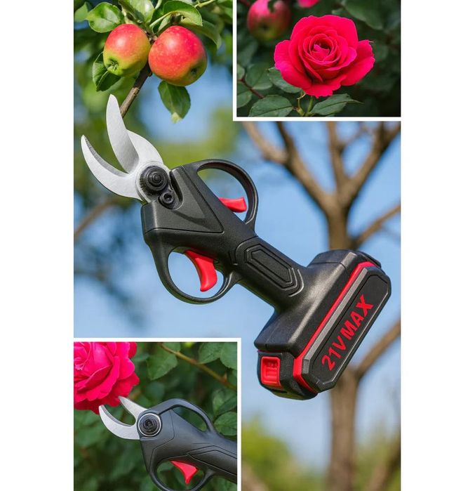 Sekator akumulatorowy elektryczny bateria walizka cięcie gałęzi 35mm