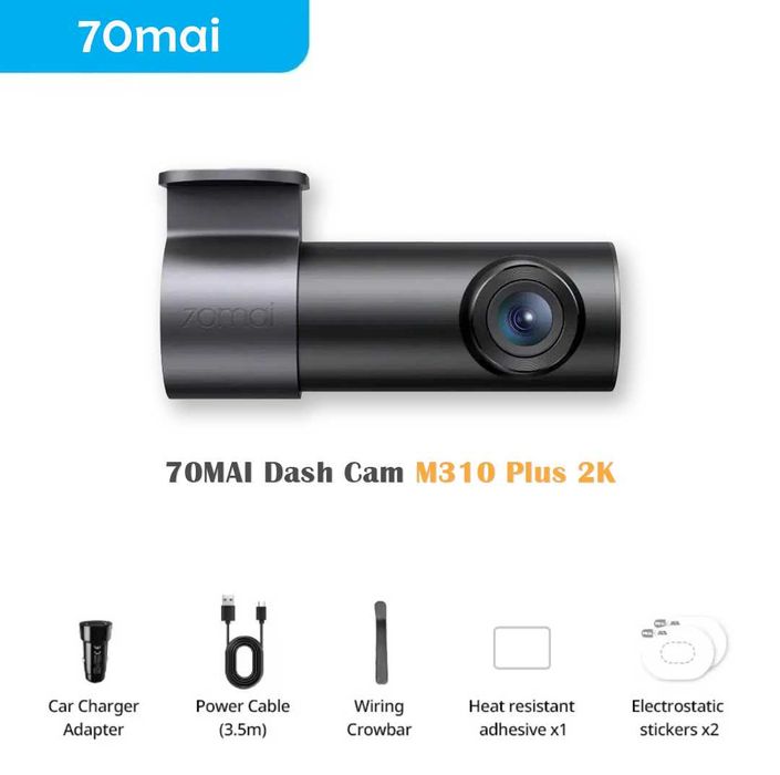 Автомобільний відеореєстратор 70mai Dash Cam M310 Plus 2K
