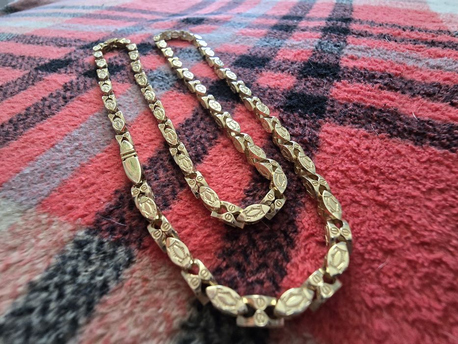 Nowy złoty Łańcuszek Cartier PR. 585 14K