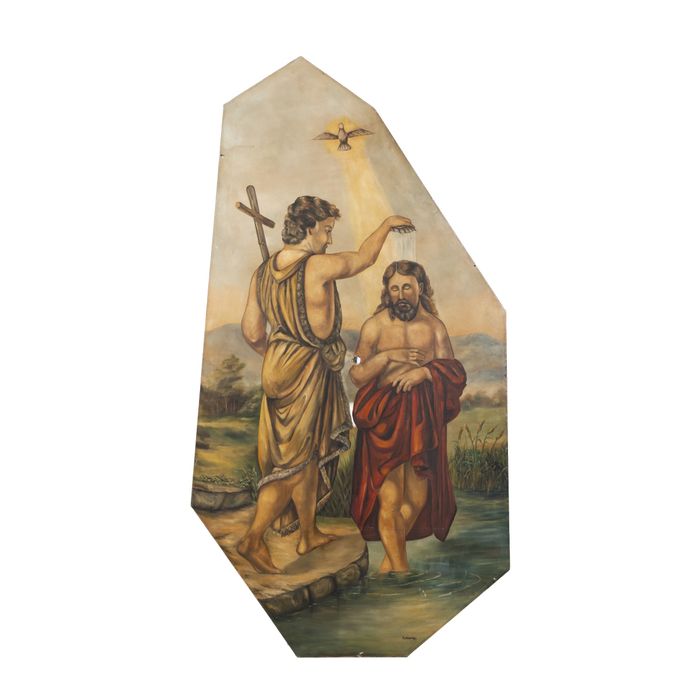 Pintura - O batismo de Jesus por São João Batista