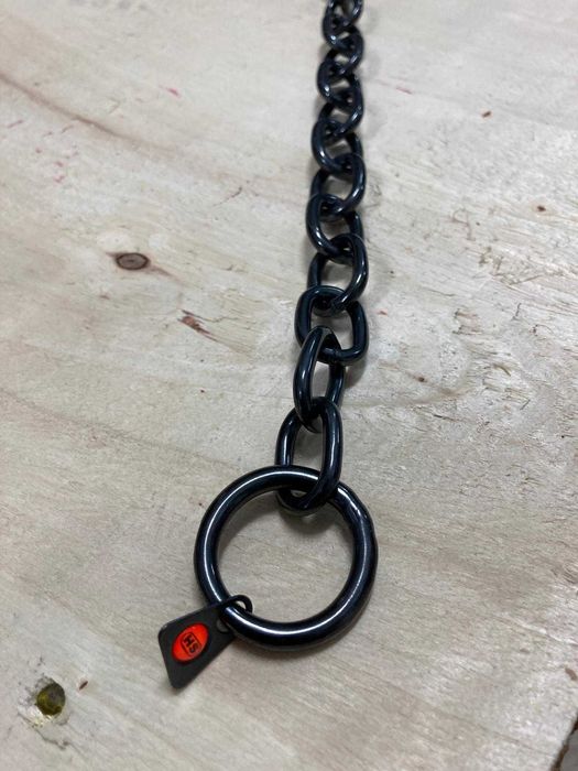 HS Sprenger Coleira Estranguladora Aço Negro Elos Curtos - NOVA