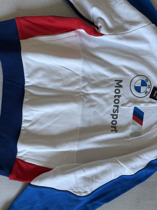 Puma BMW M Motorsport Bluza z Kapturem Biała Niebieska XL Nowa