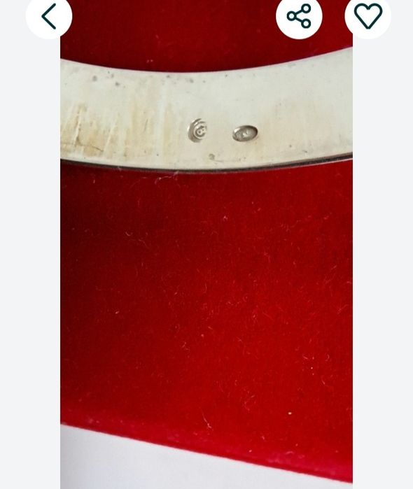 Stara srebrna Warmet Biamet bransoletka