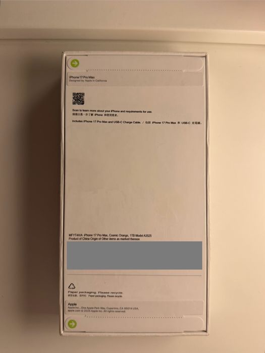 iPhone 17 Pro Max 1TB SELADO na caixa