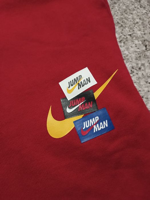 Burgundowe spodnie dresowe Męskie Jordan Jump man Jogger