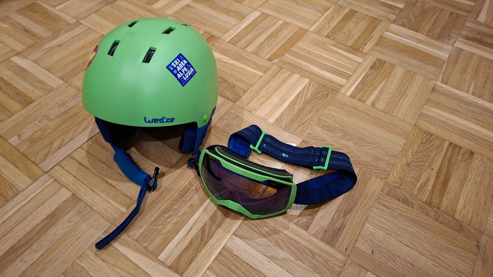 Kask dziecięcy wedze 48-52 +  gogle