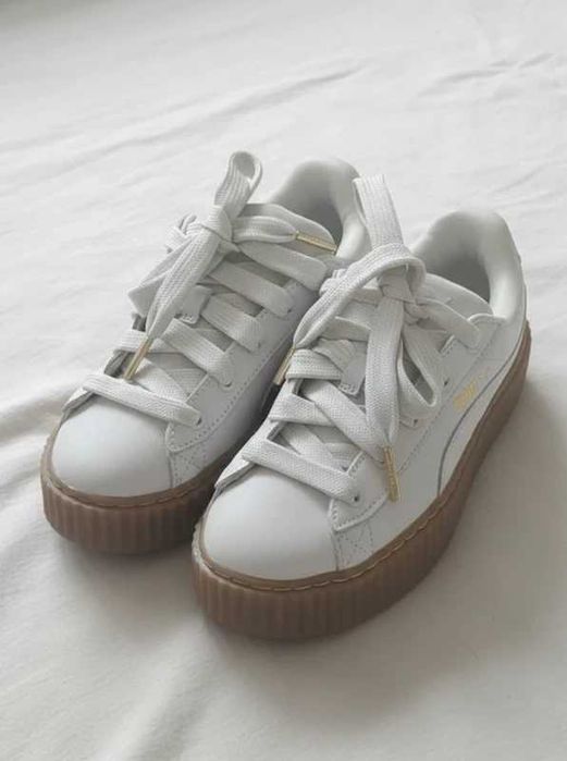 Buty Creepers Creepersy Puma Fenty Phatty Nubuc Warm White 38