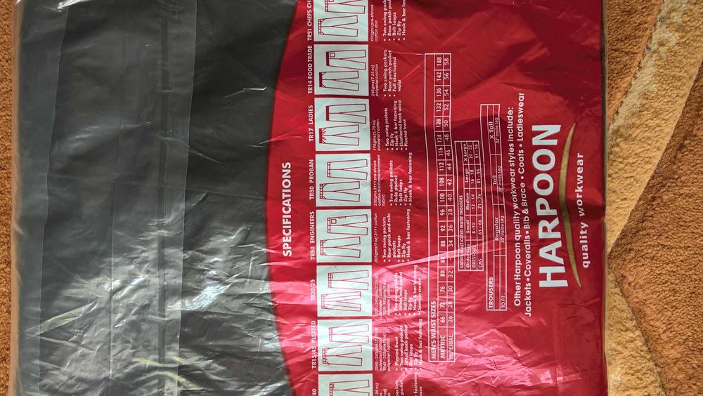 Spodnie Harpoon czarne 92/36 REG/proste