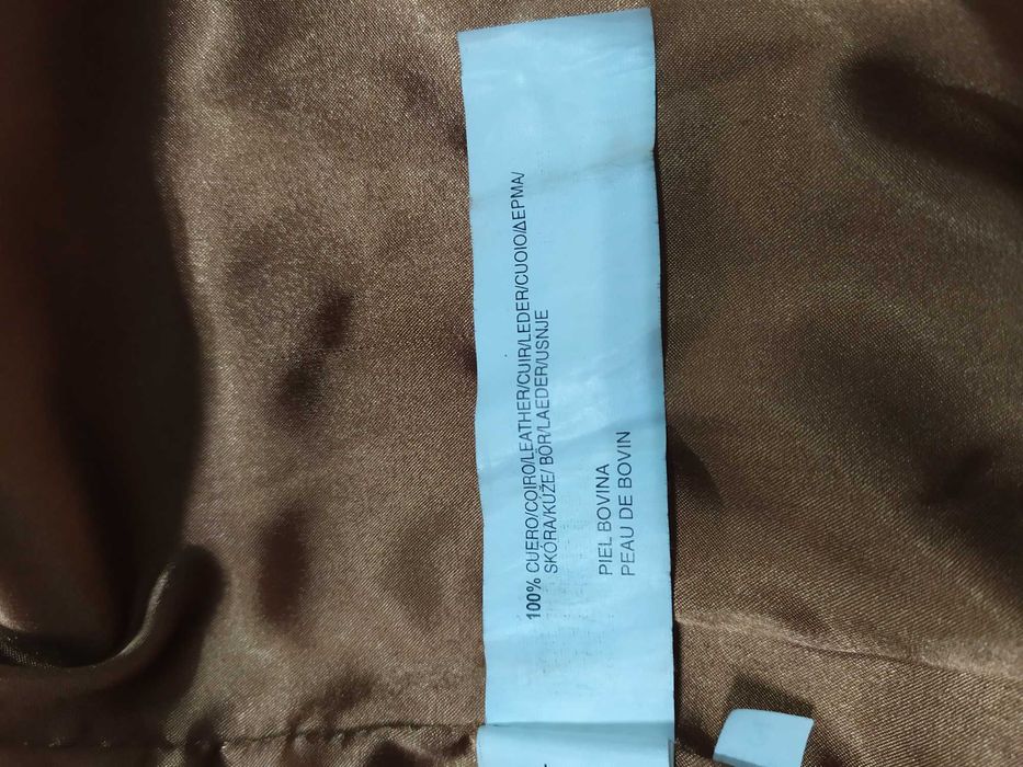 Casaco cabedal, pele genuína, Tam. L