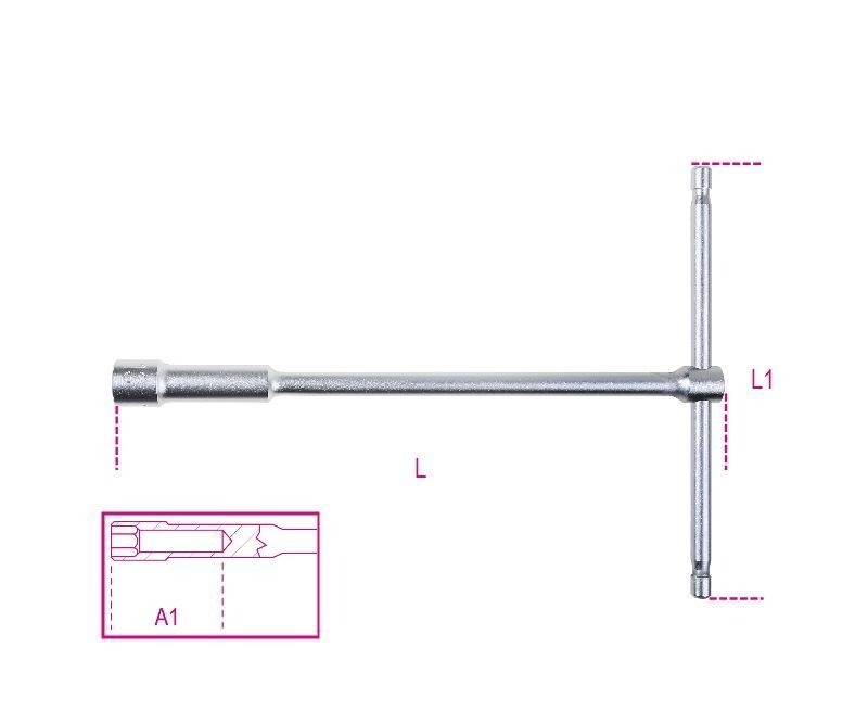 beta deep 6 points t-handle socket wrenches 10mm 55000087