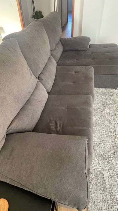 Sofá com chaise largura de 270 cm