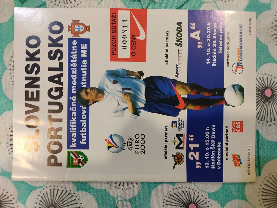 Programa oficial Eslováquia Portugal 1999